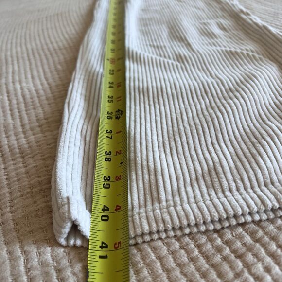 Billabong Midtown Straight Leg Corduroy Pants Women Sz 27 Ivory Highrise Classic - Picture 15 of 16